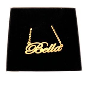14K Gold Plated Name Necklace - Bella